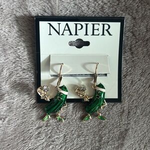 Napier Green and Gold Pickleball Earrings